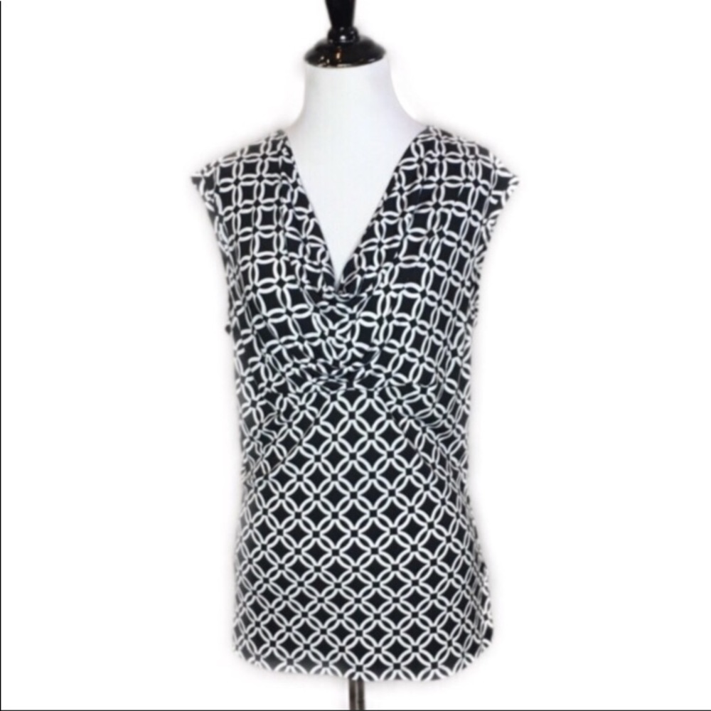 MICHAEL Michael Kors Cowl Pin Wheel blouse-Size Small